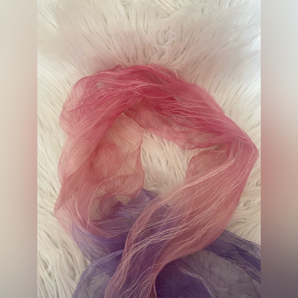 SOLD Fleurs natural silk scarf by elegant additions - Picture 8 of 9